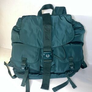 PINK BY VICTORIA SECRETS NYLON CARGO BACKPACK FULL SIZE GYM SCHOOL BAG GREEN